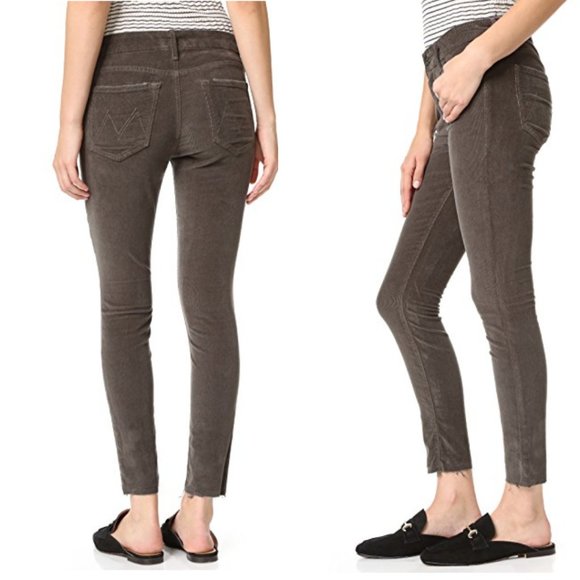 MOTHER Pants - Mother Denim Looker Ankle Fray Corduroy Pants 29